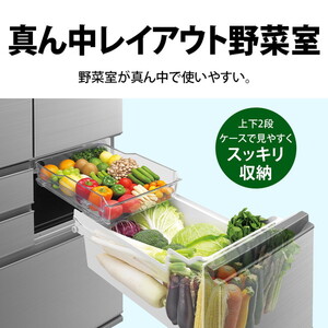 SHARP SJ-X502P-S アッシュシルバー [冷蔵庫 (502L・フレンチドア