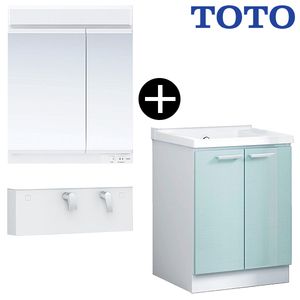 TOTO 洗面化粧台セット LMCC060A2GEC1G + LTL363-1EE + LDCC060BAGGG1