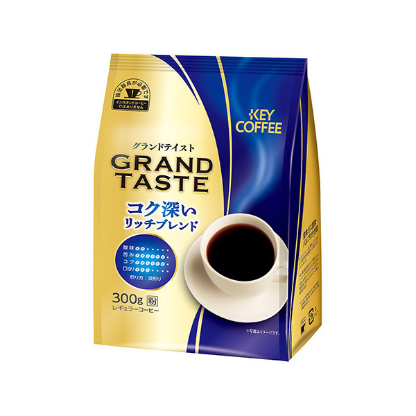 キーコーヒー KEY FPグランドテイストリッチブレンド 粉 300g ×6
