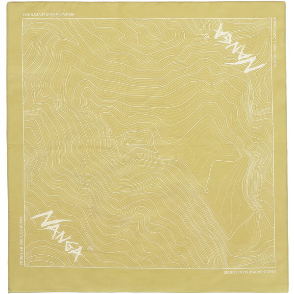 NANGA iK pobgRgA[}bvo_i }X^[h NANGA PARBAT CONTOUR MAP BANDANNA FREE MUSTARD NA2253-3F503 N0000749