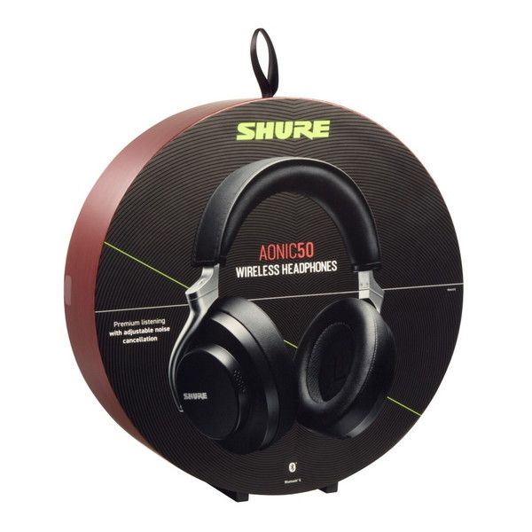 SHURE SBH2350-BK-J ブラック AONIC 50  [ダイナミック密閉型ヘッドホン(Bluetooth対応・ハイレゾ音源対応・ノイズキャンセリング対応)]