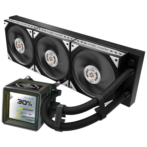 ASRock Steel Legend Dark 360 LCD [水冷CPUクーラー] | 激安の新品
