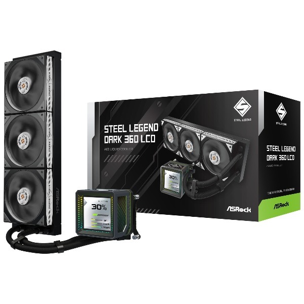 ASRock Steel Legend Dark 360 LCD [水冷CPUクーラー] | 激安の新品
