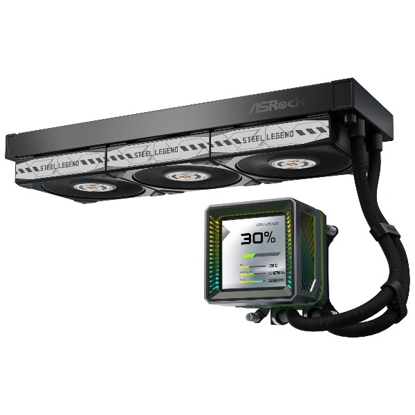 ASRock Steel Legend Dark 360 LCD [水冷CPUクーラー] | 激安の新品