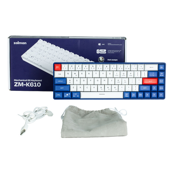 ZALMAN ZM-K610 BLR ブルー＆ホワイト [メカニカルゲーミング