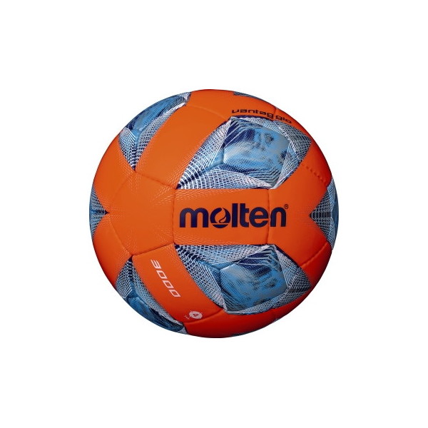 モルテン サッカーボール 4号球 ヴァンタッジオ3000 検定球 蛍光オレンジ×ブルー F4A3000-OB
