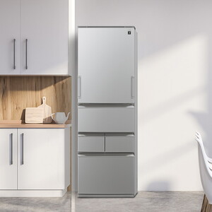 SHARP SJ-XW46P-S カームマットシルバー どっちもドア [冷蔵庫 (455L