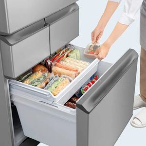 SHARP SJ-XW46P-S カームマットシルバー どっちもドア [冷蔵庫 (455L