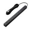 ELECOM ECT-0105BK 延長コード 電源タップ 10個口 5m 2P ほこりシャッター付 雷ガード ブラック