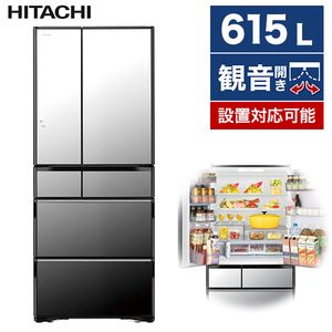 日立 R-WX62K(X) クリスタルミラー [冷蔵庫(615L・フレンチドア