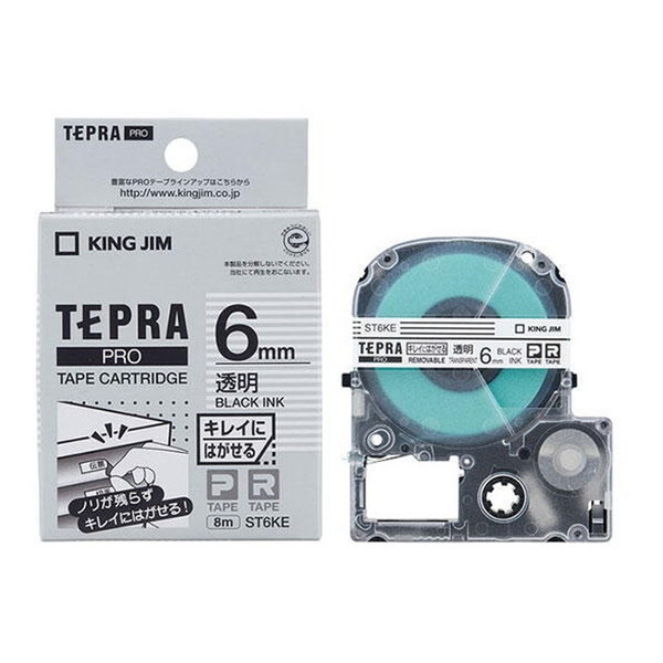 KING JIM ST6KE �L���C�ɂ͂����郉�x�� [�e�v��PRO�e�[�v�J�[�g���b�W (���� ������ 6mm��)]