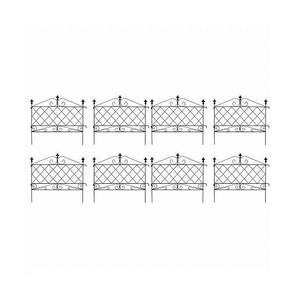 住まいスタイル アプローチ ローフェンス 8枚組 ブラック 8枚組 AF008