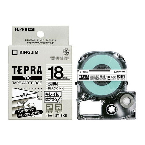 KING JIM ST18KE �L���C�ɂ͂����郉�x�� [�e�v��PRO�e�[�v�J�[�g���b�W (���� ������ 18mm��)]