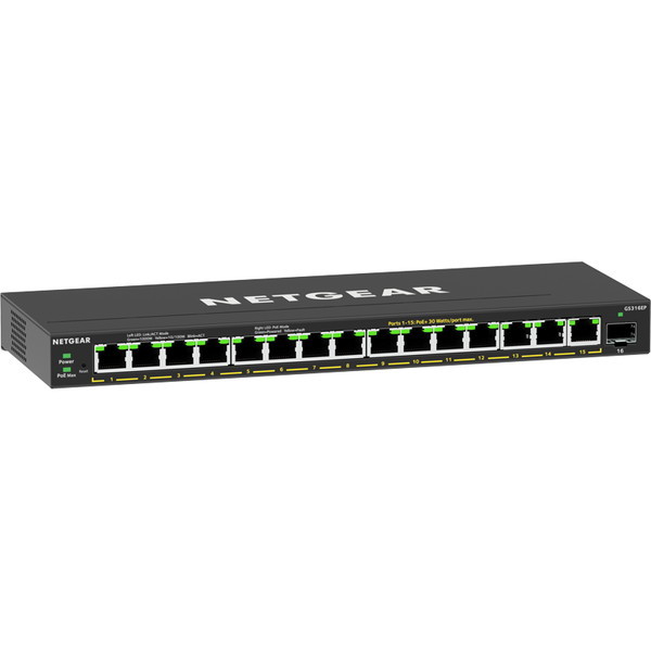 NETGEAR GS316EP-100JPS [SOHO/家庭向けPoE+対応 (180W) ギガビット15