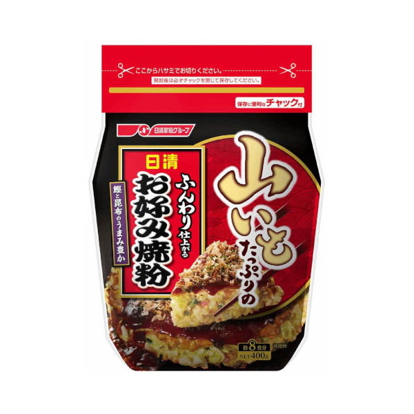 日清製粉ウェルナ 日清フーズ 山いもたっぷりのお好み焼粉 400g x12