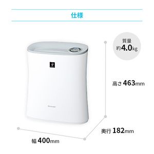 SHARP FU-J30 ホワイト系 [空気清浄機（プラズマクラスター10畳/空気