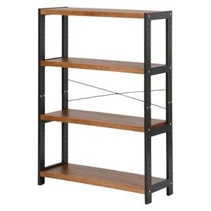 白井産業 フリーラック 本棚 ナチュラルブラウン TNL-1844NA タナリオ