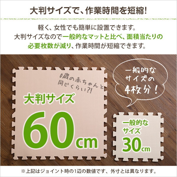 ［注文者専用ページ］ジョイントマット8枚鹿児島県法人送料込み ホームテイスト サイドパーツ付きジョイントマット 8枚セット Nobile