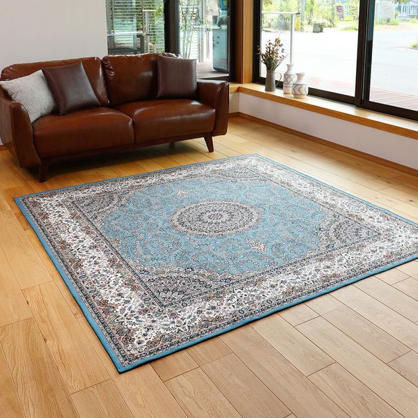 モダン ラグマット/絨毯 【ターコイズ 約230×330cm】 洗える 撥水 ラグ ターコイズ」の人気商品一覧 | 安い商品を通販サイトから