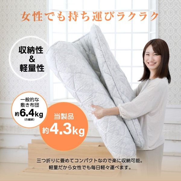 西川 羽毛入り布団3点セット グレー シングルサイズ | 激安の新品・型