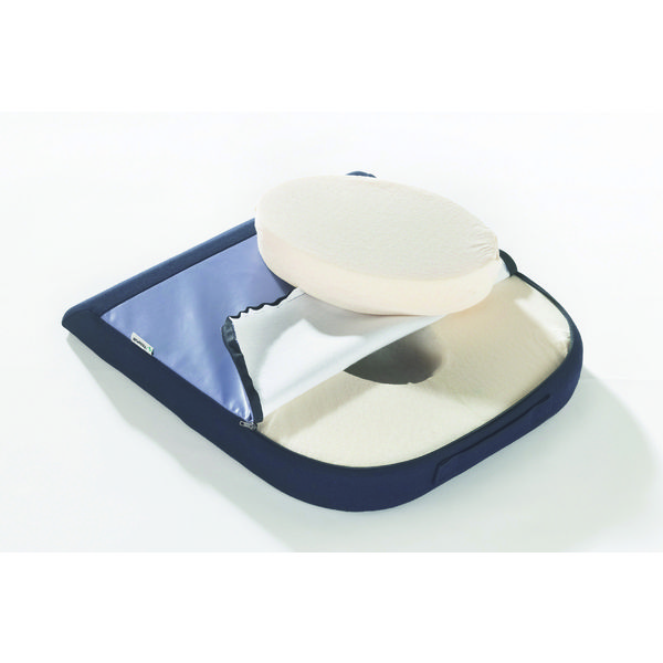 テンピュール(Tempur) クッション ダークブルー 約 幅40x奥行42x厚さ5cm ドーナツクッション 131472 テンピュール 正規販売店 ランバーサポート 腰クッション 約36×36×7cm