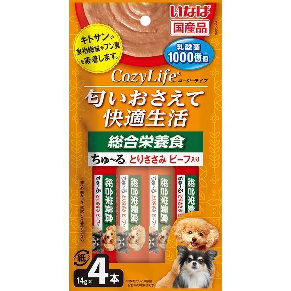 ���Ȃ΃y�b�g�t�[�h ���Ȃ� Cozy Life����`�� �����h�{�H �Ƃ肳���� �r�[�t���� 14g×4�{