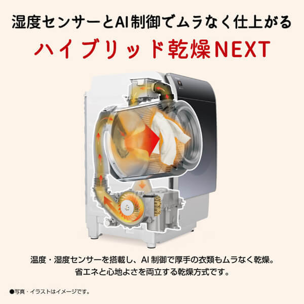 SHARP ES-X11A-TR リッチブラウン [ドラム式洗濯乾燥機 (洗濯11kg/乾燥