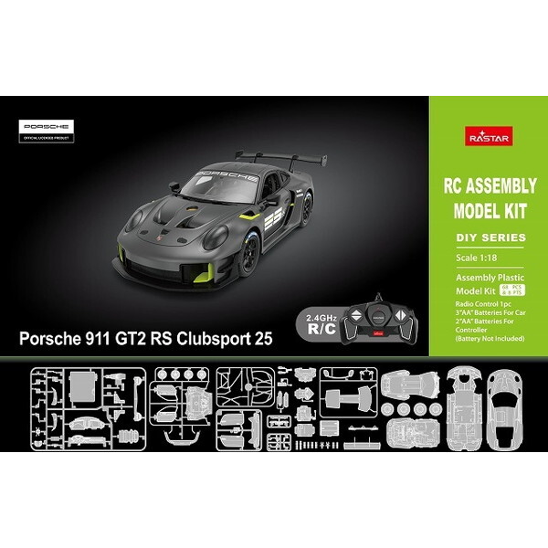 童友社 1/18 プラモデルキットR/C ポルシェ 911 GT2 RS クラブスポーツ