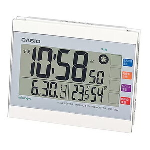 CASIO DQL-220J-7JF ホワイト [電波置時計 (生活環境お知らせ・アラーム)]