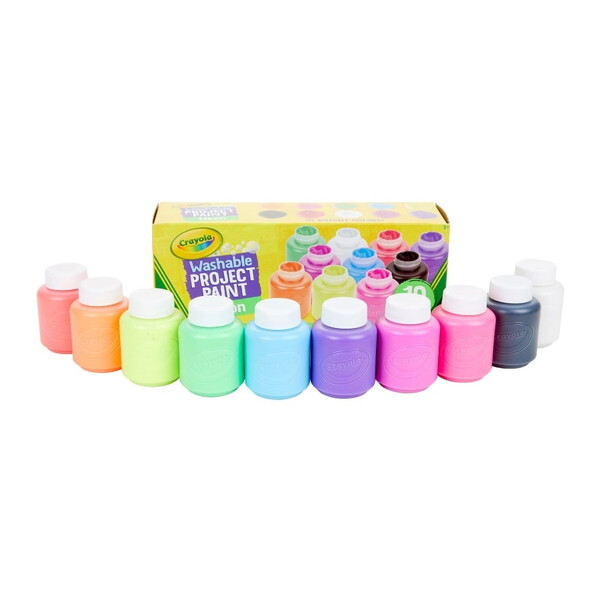 Crayola Washable Kid's Paint 10 Neon Colors łƂLbYG̋ 10FZbg (lIJ[) 542390