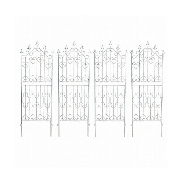 �Z�܂��X�^�C�� DF009L-4P-WHT �A�C�A���t�F���X ���[�^�C�v 4���g �z���C�g