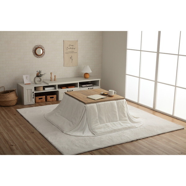 厚掛け こたつ布団 単品 【正方形 アイボリー 約170×170cm