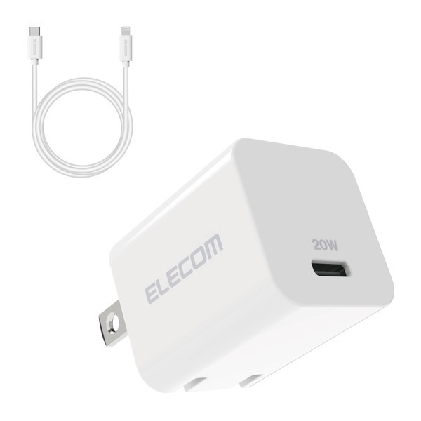 ELECOM MPA-ACLP04WH zCg USB Type-C [d PD Ή 20W ^CvC ×1 Type C - CgjOP[u  1.5m XCOvO ACA_v^[ RZg