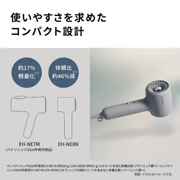 PANASONIC EH-NE8N-H モダングレー イオニティ [ヘアードライヤー