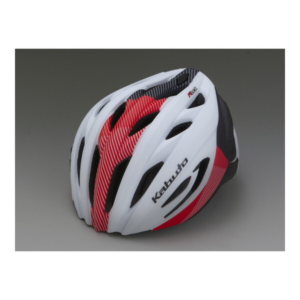 OGK KABUTO 75403 �J�u�g�w�����b�g RECT (M/L) �}�b�gWH/RD