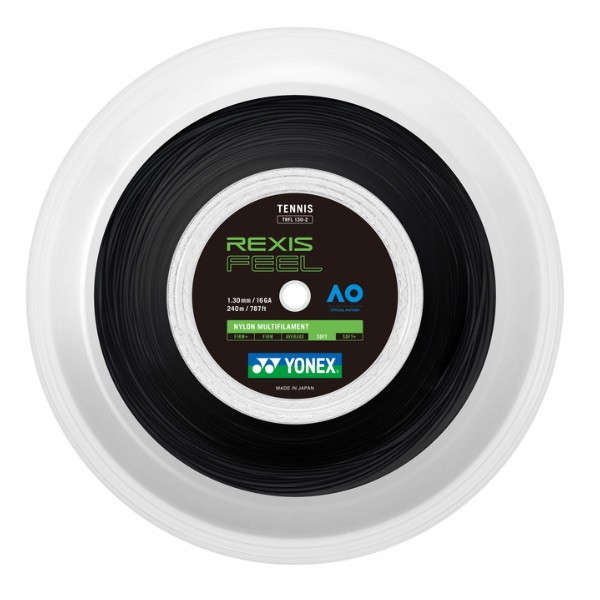 YONEX ヨネックス 硬式テニス用 ガット レクシスフィール130 240mロール ブラック TRFL1302 007