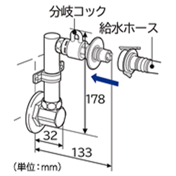 日立 CB-L6 [洗濯機用 壁ピタ水栓 (オートストッパー付)] | 激安