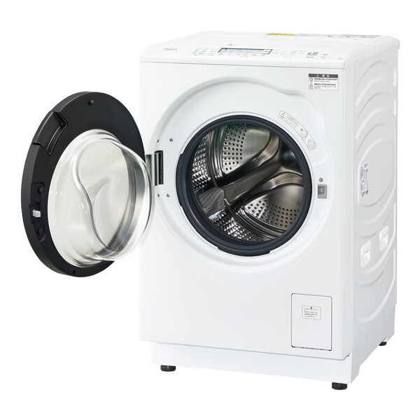 AQUA AQW-DXS12A-L(W) ホワイト まっ直ぐドラム [ドラム式洗濯乾燥機