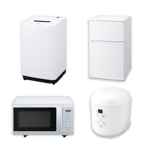 XPRICE限定！ 新生活応援 アイリス家電4点セットA [冷蔵庫(90L・右開き