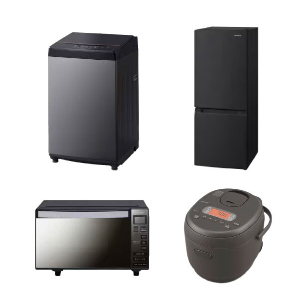 XPRICE限定！ 新生活応援 アイリス家電4点セットB [冷蔵庫(133L・右 