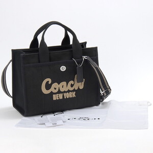 COACH コーチ トートバッグ ブラック CP158 LHBLK CARGO TOTE SILVER