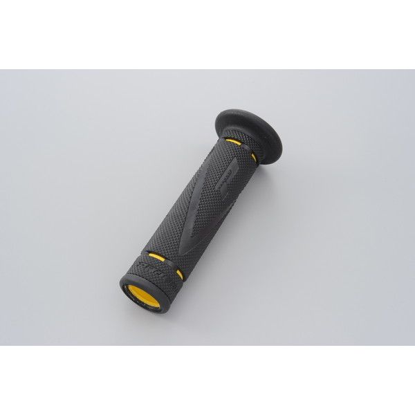 デイトナ D98154 PRO-GRIP スーパーバイクグリップ#838 耐震GEL 122mm 貫通 ブラック/イエロー