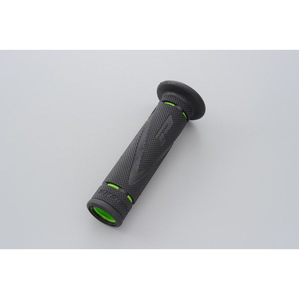 デイトナ D98155 PRO-GRIP スーパーバイクグリップ#838 耐震GEL 122mm 貫通 ブラック/グリーン