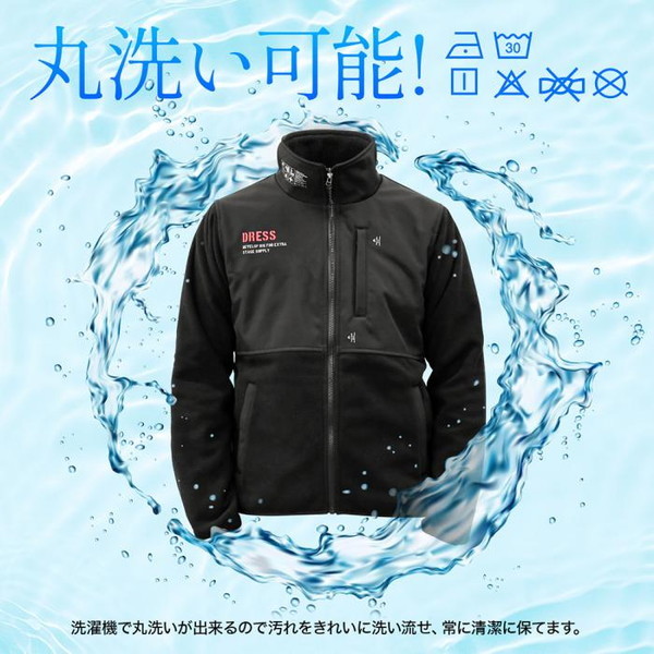DRESS AIRBORNE PRODUCTS フィッシングジャケット ブラック DRESS タクティカルフリースジャケット AIRBORNE