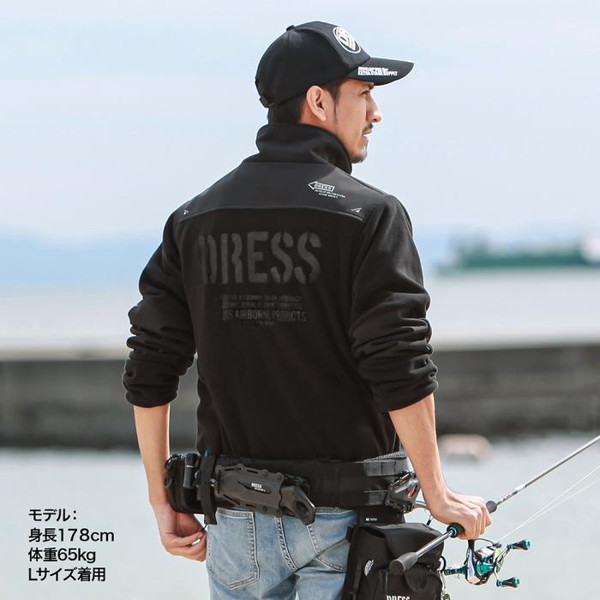 DRESS タクティカルフリースジャケット S ブラック | 激安の新品