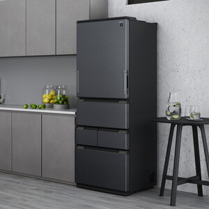 冷蔵庫 SHARP SJXF44S SHARP SJ-MW46P-H ダスクダークメタル Fit63 [冷蔵庫 (457L・左右