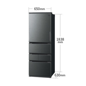 SHARP SJ-MW46P-H ダスクダークメタル Fit63 [冷蔵庫 (457L・左右 SHARP SJ-MW46P-H ダスクダークメタル Fit63 [冷蔵庫 (457L・左右