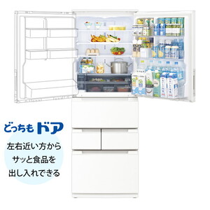SHARP SJ-MW46P-W ラスティックホワイト Fit63 [冷蔵庫 (457L・左右