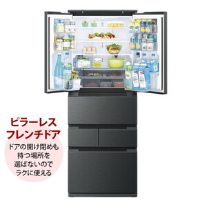 SHARP SJ-MF43P-H ダスクダークメタル Fit63 [冷蔵庫 (429L・フレンチ
