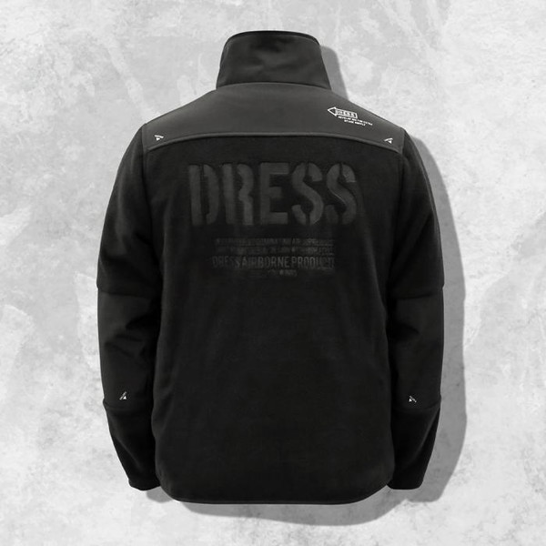 DRESS AIRBORNE PRODUCTS フィッシングジャケット ブラック DRESS（ドレス） タクティカルフリースジャケット AIRBORNE | フリース